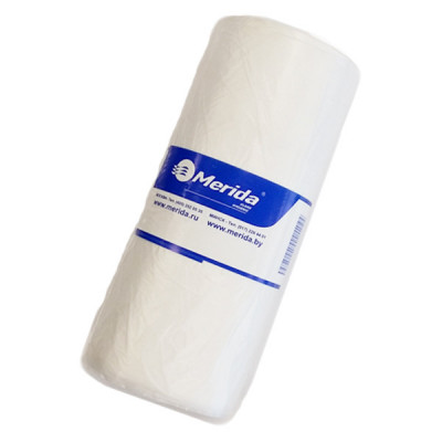Мешки для мусора "MERIDA ECONOMY" белые 60л.,60х70 см., 50шт/рулон