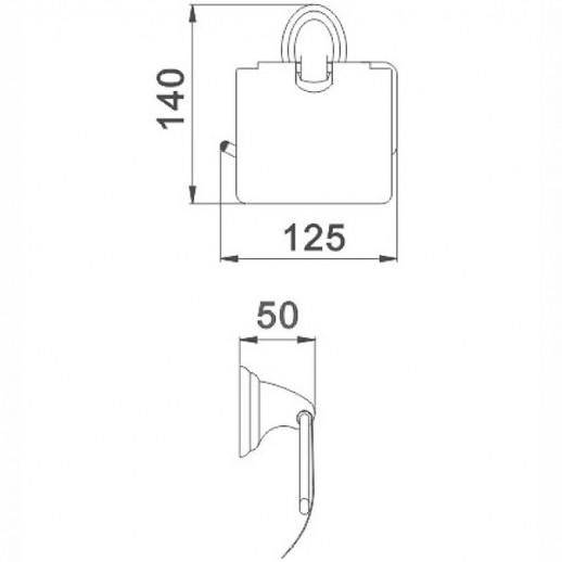 Держатель туалетной бумаги Haiba HB1503 с крышкой (латунь) хром