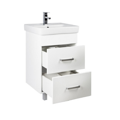 Тумба с раковиной IDDIS Custo 55 напольная белая (CUS55W0i95K), дизайн современный