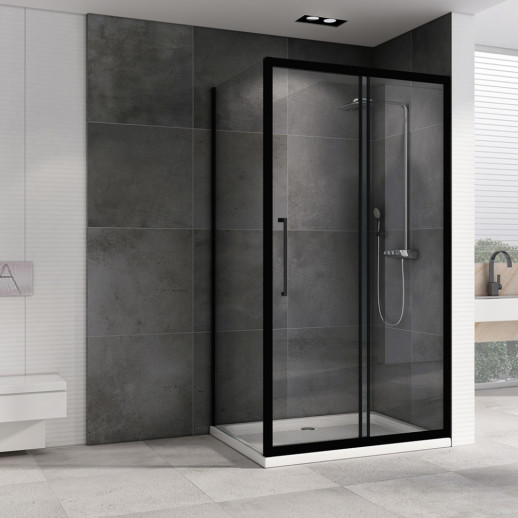Душевой уголок ABBER Schwarzer Diamant AG30180BH-S80B, 180х80 см