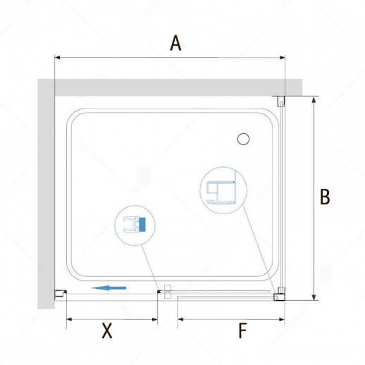 Душевой уголок RGW Passage PA-76 130х70 35087637-11 прозрачный профиль хром прямоугольный