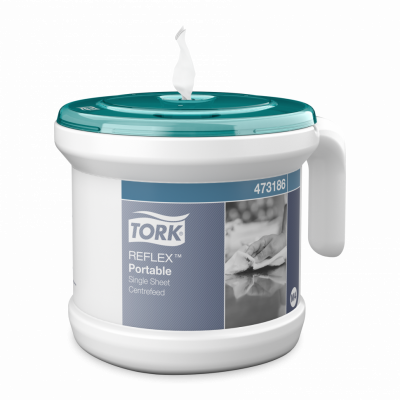 Стартовый набор Tork Reflex, M4, переносной диспенсер + 1 рулон протирочной бумаги
