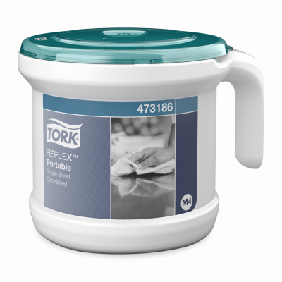Стартовый набор Tork Reflex, M4, переносной диспенсер + 1 рулон протирочной бумаги