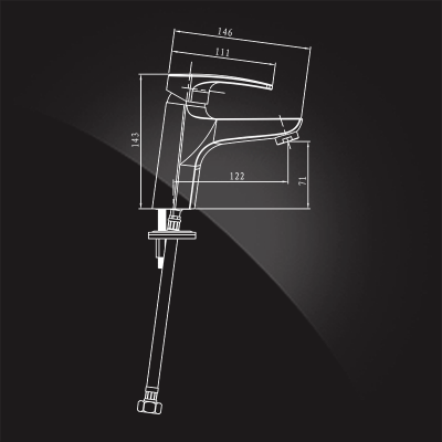 Elghansa MONICA 1622519 смеситель для умывальника, хром