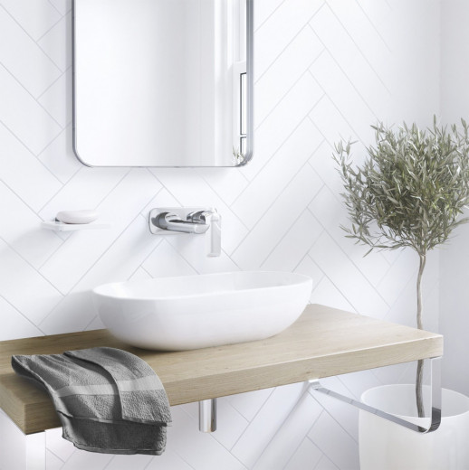 Смеситель для раковины (настенный) KLUDI Ameo хром 412450575