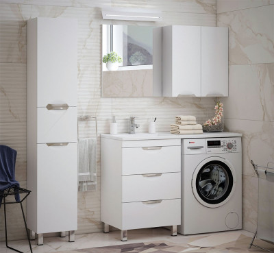 Шкаф-пенал в ванную Corozo Алиот 35 SD-00000598 белый