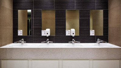 Комплект для сантехнической комнаты Dyson Airblade Wash+Dry WD04, никель