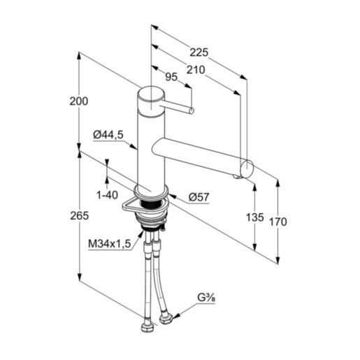 Смеситель для кухни KLUDI Steel нержавеющая сталь 44850F860