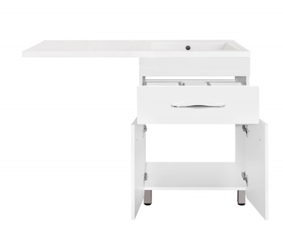 Тумба Style Line ВаЛеРо 60/120 R PLUS с раковиной над стиральной машиной, Люкс белая