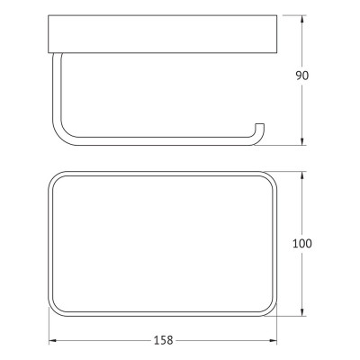 Настенный держатель туалетной бумаги Artwelle Regen 8336 с полкой хром