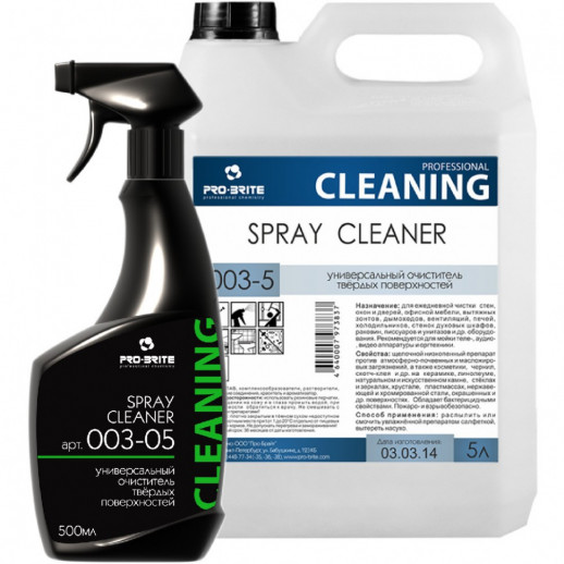 Pro-brite 003-1 Spray Cleaner универсальный очиститель твёрдых поверхностей, готовый к применению препарат, 1 л (под заказ)