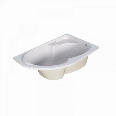 Ванна акриловая 1Marka DIANA 170x105 R асимметричная 320 л белая (01ди1710п)