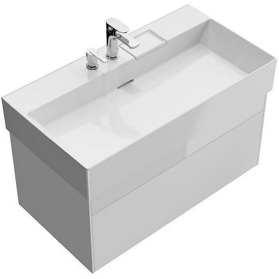 Тумба под раковину Kerama Marazzi Logica 90 LOG.90.2\WHT подвесная белая