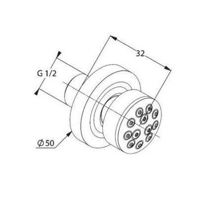 Kludi FIZZ 6708305-00 душевая форсунка, хром