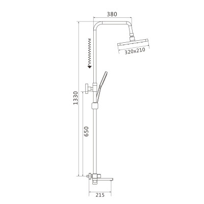 Душевая система Raffine F3699C, белый