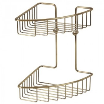 VERAGIO Gifortes Bronzo BASKET VR.GFT-9034.BR полка-решетка угловая двойная, бронза