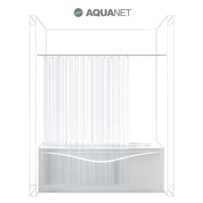 Aquanet 00156494 карниз на ванну прямой 150см, хром