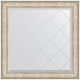 Зеркало настенное Evoform ExclusiveG 110х110 BY 4469 с гравировкой в багетной раме Виньетка серебро 109 мм  (BY 4469)