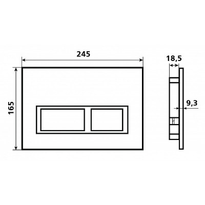 Клавиша смыва Esbano PRK-12GW ESINPRK12GW белая ABS-пластик