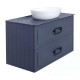 Тумба под раковину подвесная La Fenice Cubo TWIN FNC-01-CUB-BG-100-2, синяя (FNC-01-CUB-BG-100-2)