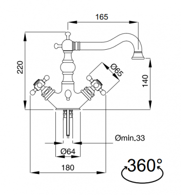 MIGLIORE Arcadia 18393 смеситель для биде, золото