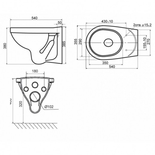Комплект BERGES  для монтажа подвесного унитаза  OPTIM PS: инсталляция NOVUM525, кнопка L3, унитаз  с сидением