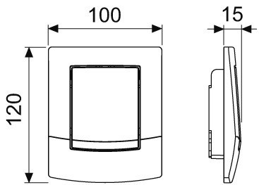 TECE TECEambia Urinal. Панель смыва для писсуара, Белый. 9242100