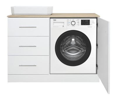 Тумба под раковину Misty Респект - 110 с 3 ящ. под стиральную машину левая (Э-Рес01110-13ЯЛ)