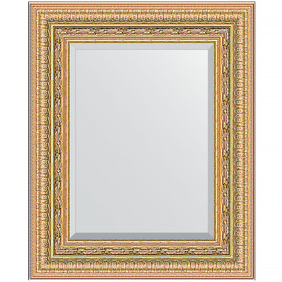 Зеркало настенное Evoform Exclusive 55х45 BY 1366 с фацетом в багетной раме Сусальное золото 80 мм