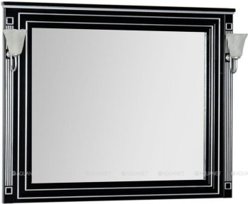 Зеркало в ванную Aquanet Паола 120 черный/серебро подвесное (00181767)