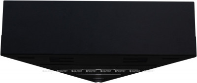 Полка для ванной Aquanet Магнум 28x28 черная матовая, угловая (00302225)
