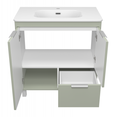 Тумба напольная Brevita Risacca Pistachio 80 фисташковая (RIS-06080-0842Я) с раковиной
