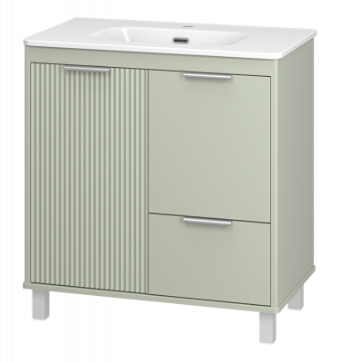 Тумба напольная Brevita Risacca Pistachio 80 фисташковая (RIS-06080-0842Я) с раковиной