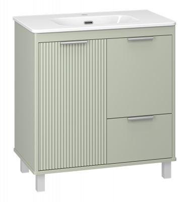 Тумба напольная Brevita Risacca Pistachio 80 фисташковая (RIS-06080-0842Я) с раковиной