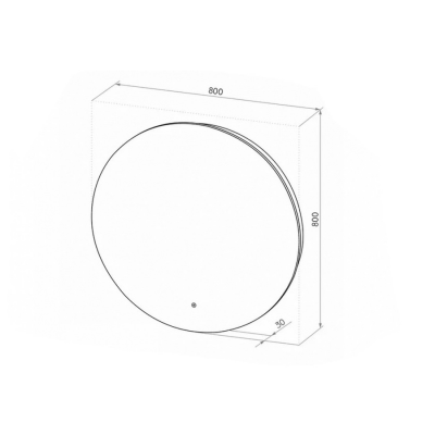 Зеркало Maretti Giulia GI1480R35EL 80x80 см