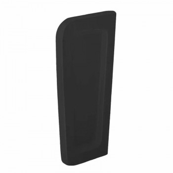 Перегородка для писсуара SantiLine SL-6007MB черная матовая: 43x80 см, фаянс, Россия