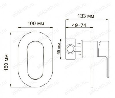 WasserKRAFT Donau 5351 cмеситель для душа