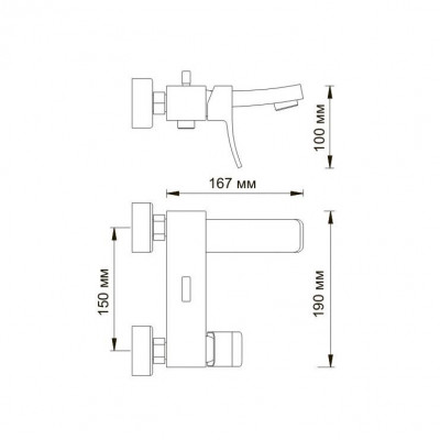 WasserKRAFT Exter 1601 cмеситель для ванны, светлая бронза