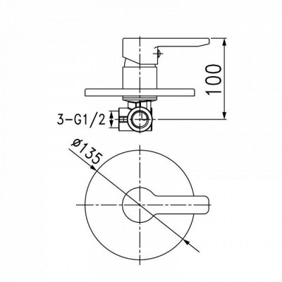 Смеситель для душа IDDIS Sena (SENSB00i66), дизайн современный