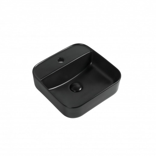 Накладная раковина Aquanet CITY-2-MB 39х39 см, черная матовая (273669)