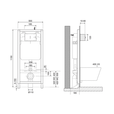 Migliore Better pol 20457 система инсталляции для подвесного унитаза