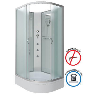Душевая кабина Niagara Classic 120х90 L NG-33294-14LBKG с гидромассажем асимметричная
