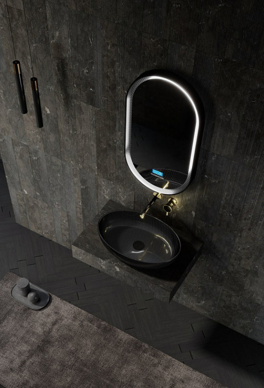 Раковина-чаша Abber Karbon 60 AK2041 черная овальная