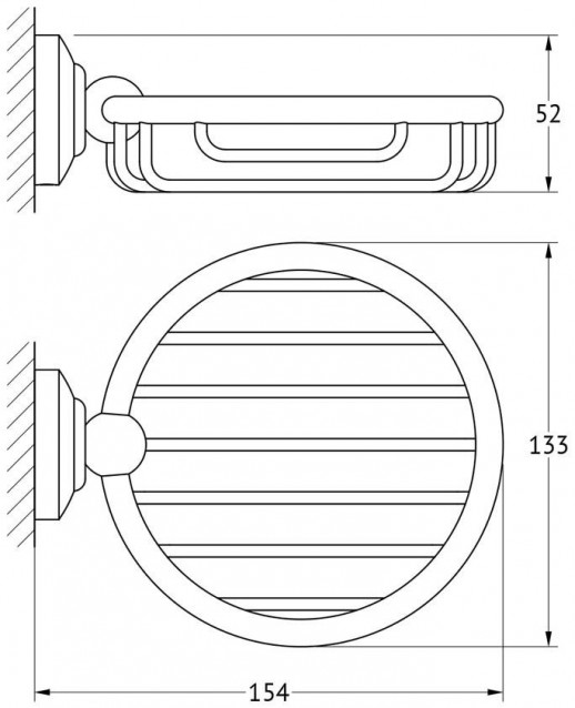 3SC Stilmar Antic Copper STI 606 мыльница-решетка, античная медь