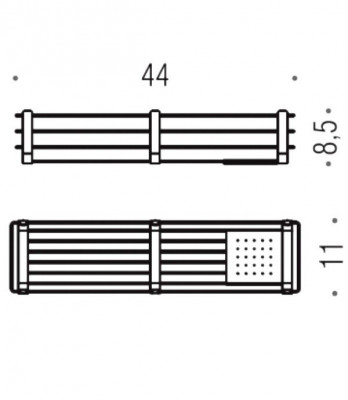 Colombo Angolari B9633.HPS1 полка, PVD нержавеющая сталь