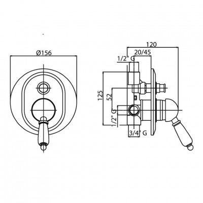 CAPRIGO ADRIA-Swarovski 01-051-oro смеситель для душа с девиатором, золото