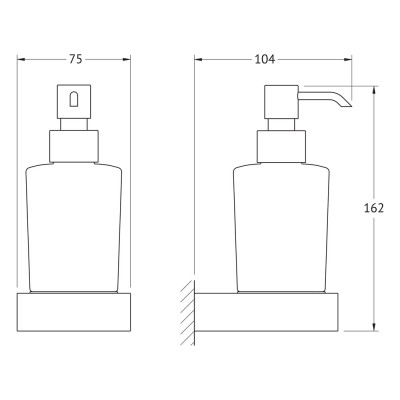 Дозатор жидкого мыла Artwelle Regen 8333 хром настенный