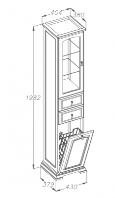 Opadiris Риспекто 40 пенал, слоновая кость