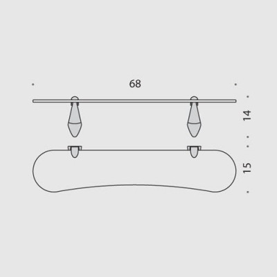 COLOMBO Khala В1816.000 полка стеклянная