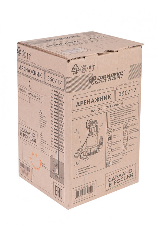Дренажный насос 350 л/мин ДЖИЛЕКС ДРЕНАЖНИК 350/17 5150